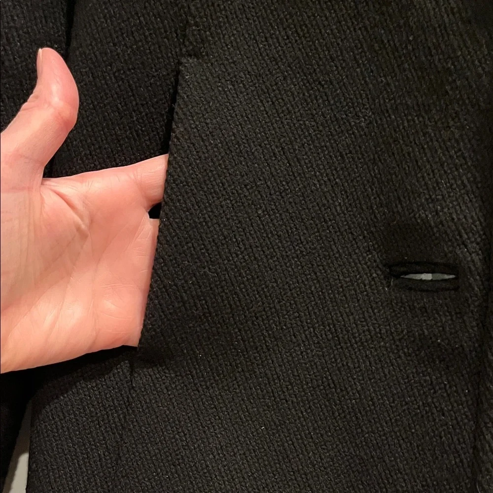 J. Crew Classic Black Pea Coat - Picture 6 of 10